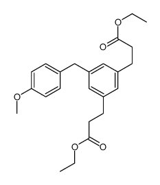 Diethyl 3,3'-(5-(4-methoxybenzyl)-1,3-phenylene)dipropanoate structure