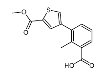 3-(5-methoxycarbonylthiophen-3-yl)-2-methylbenzoic acid结构式