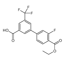 3-(4-ethoxycarbonyl-3-fluorophenyl)-5-(trifluoromethyl)benzoic acid结构式