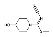 methyl N-cyano-4-hydroxypiperidine-1-carbimidothioate Structure