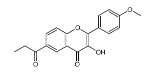 2-(4-methoxyphenyl)-3-methoxy-6-propionylchromone结构式