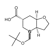 Rel-(3aR,6R,7aR)-4-(tert-butoxycarbonyl)octahydrofuro[3,2-b]pyridine-6-carboxylic acid结构式