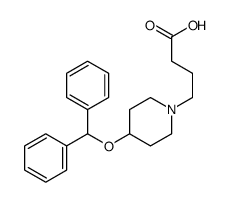 4-(4-benzhydryloxypiperidin-1-yl)butanoic acid结构式