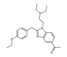 1-[1-[2-(diethylamino)ethyl]-2-[(4-ethoxyphenyl)methyl]benzimidazol-5-yl]ethanone结构式