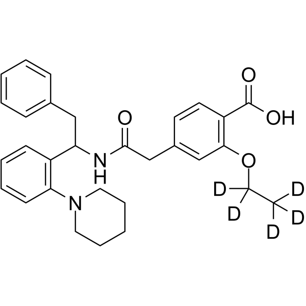 2-Desisopropyl-2-phenyl Repaglinide-d5 (Repaglinide Impurity) Structure
