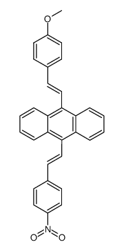 9-((E)-4-methoxystyryl)-10-((E)-4-nitrostyryl)anthracene结构式