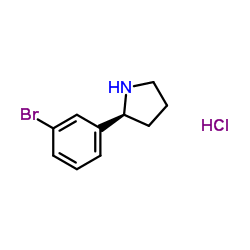 (S)-2-(3-溴苯基)吡咯烷盐酸盐结构式