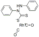 dicarbonyldiphenylaminedithiocarbamate rhodium(I) Structure