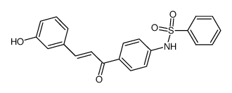 N-{4-[(E)-3-(3-Hydroxy-phenyl)-acryloyl]-phenyl}-benzenesulfonamide Structure