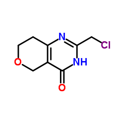 2-(Chloromethyl)-1,5,7,8-tetrahydro-4H-pyrano[4,3-d]pyrimidin-4-one structure