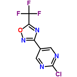 2-Chloro-5-[5-(trifluoromethyl)-1,2,4-oxadiazol-3-yl]pyrimidine Structure