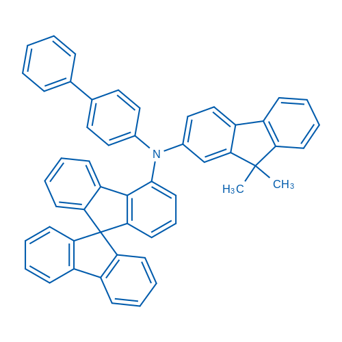 N-([1,1'-联苯]-4-基)-N-(9,9-二甲基-9H-芴-2-基)-9,9'-螺二[芴]-4-胺结构式