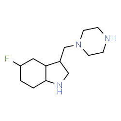 5-氟-3-(哌嗪-1-基甲基)-1H-吲哚结构式