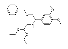 4-(1-(N-(2,2-diethoxyethyl)amino)-2-(benzyloxy)ethyl)-1,2-dimethoxybenzene结构式