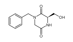 (R)-3-(hydroxymethyl)-1-(phenylmethyl)-2,5-piperazinedione结构式