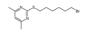 2-(ω-bromohexylthio)-4,6-dimethylpyrimidine结构式