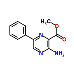 3-氨基-6-苯基吡嗪-2-羧酸甲酯结构式