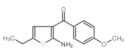 (2-氨基-5-乙基-3-噻吩)(4-甲氧基苯基)甲酮结构式