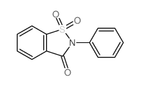 1,2-Benzisothiazol-3(2H)-one,2-phenyl-, 1,1-dioxide structure