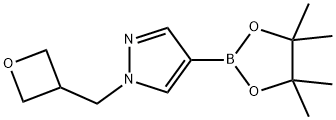 1-(oxetan-3-ylmethyl)-4-(tetramethyl-1,3,2-dioxaborolan-2-yl)-1H-pyrazole structure