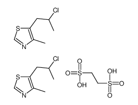 5-(2-chloropropyl)-4-methyl-1,3-thiazole,ethane-1,2-disulfonic acid结构式