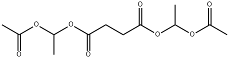 Butanedioic acid, 1,4-bis[1-(acetyloxy)ethyl]ester Structure