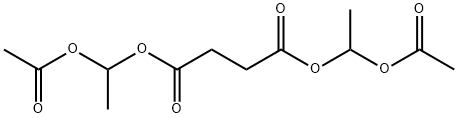 Butanedioic acid, 1,4-bis[1-(acetyloxy)ethyl]ester结构式