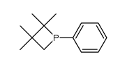 2,2,3,3-tetramethyl-1-phenyl-phosphetane Structure
