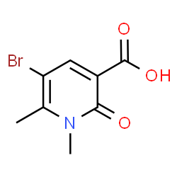 5-bromo-1,6-dimethyl-2-oxo-1,2-dihydropyridine-3-carboxylic acid结构式