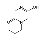 2,5-Piperazinedione,1-isobutyl-(8CI) structure