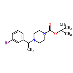 2-Methyl-2-propanyl 4-[1-(3-bromophenyl)ethyl]-1-piperazinecarboxylate Structure