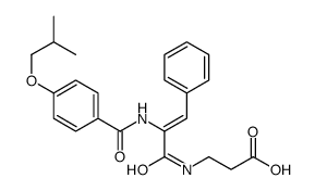 3-[[(Z)-2-[[4-(2-methylpropoxy)benzoyl]amino]-3-phenylprop-2-enoyl]amino]propanoic acid Structure