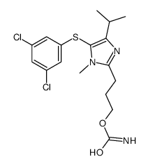 3-[5-(3,5-dichlorophenyl)sulfanyl-1-methyl-4-propan-2-ylimidazol-2-yl]propyl carbamate结构式