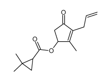 (R)-2,2-Dimethyl-cyclopropanecarboxylic acid 3-allyl-2-methyl-4-oxo-cyclopent-2-enyl ester结构式