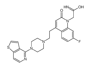 2-{7-FLUORO-2-OXO-4-[2-(4-THIENO[3,2-C]PYRIDIN-4-YLPIPERAZIN-1-YL)ETHYL]QUINOLIN-1(2H)-YL}ACETAMIDE Structure