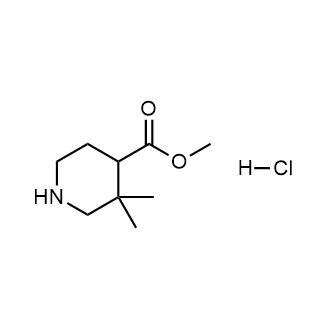4-Piperidinecarboxylic acid, 3,3-dimethyl-, methyl ester, hydrochloride (1:1) Structure