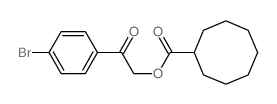 Cyclooctanecarboxylicacid, 2-(4-bromophenyl)-2-oxoethyl ester结构式