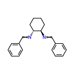 N,N'-(1R,2R)-1,2-Cyclohexanediylbis(1-phenylmethanimine)结构式