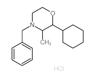 Morpholine,2-cyclohexyl-3-methyl-4-(phenylmethyl)-, hydrochloride (1:1) Structure