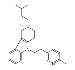 2,3,4,5-Tetrahydro-2-isopentyl-5-[2-(6-methyl-3-pyridyl)ethyl]-1H-pyrido[4,3-b]indole结构式