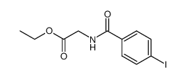 N-(4-iodobenzoyl)glycine ethyl ester结构式