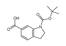 1H-INDOLE-1,6-DICARBOXYLIC ACID,2,3-DIHYDRO-,1-(1,1-DIMETHYLETHYL)ESTER Structure