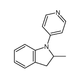 2-methyl-1-pyridin-4-yl-2,3-dihydro-indole结构式