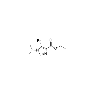 Ethyl 5-bromo-1-(propan-2-yl)-1H-imidazole-4-carboxylate structure