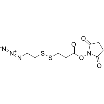 Azidoethyl-SS-propionic NHS ester Structure