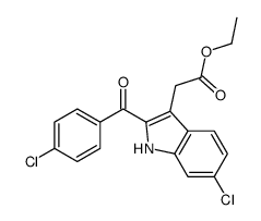 ethyl 2-[6-chloro-2-(4-chlorobenzoyl)-1H-indol-3-yl]acetate Structure