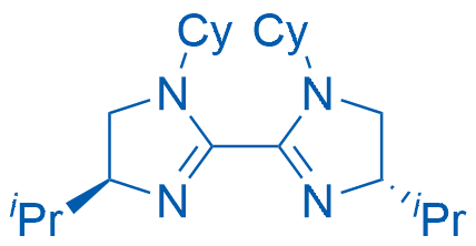 (4S,4'S)-1,1'-Dicyclohexyl-4,4'-diisopropyl-4,4',5,5'-tetrahydro-1H,1'H-2,2'-biimidazole structure