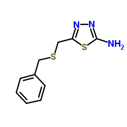 5-BENZYLSULFANYLMETHYL-[1,3,4]THIADIAZOL-2-YLAMINE结构式