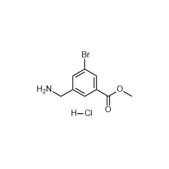 Methyl 3-(aminomethyl)-5-bromobenzoate hydrochloride Structure