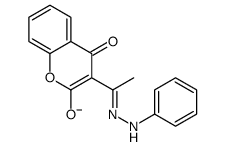 3-[(Z)-N-anilino-C-methylcarbonimidoyl]-4-oxochromen-2-olate Structure